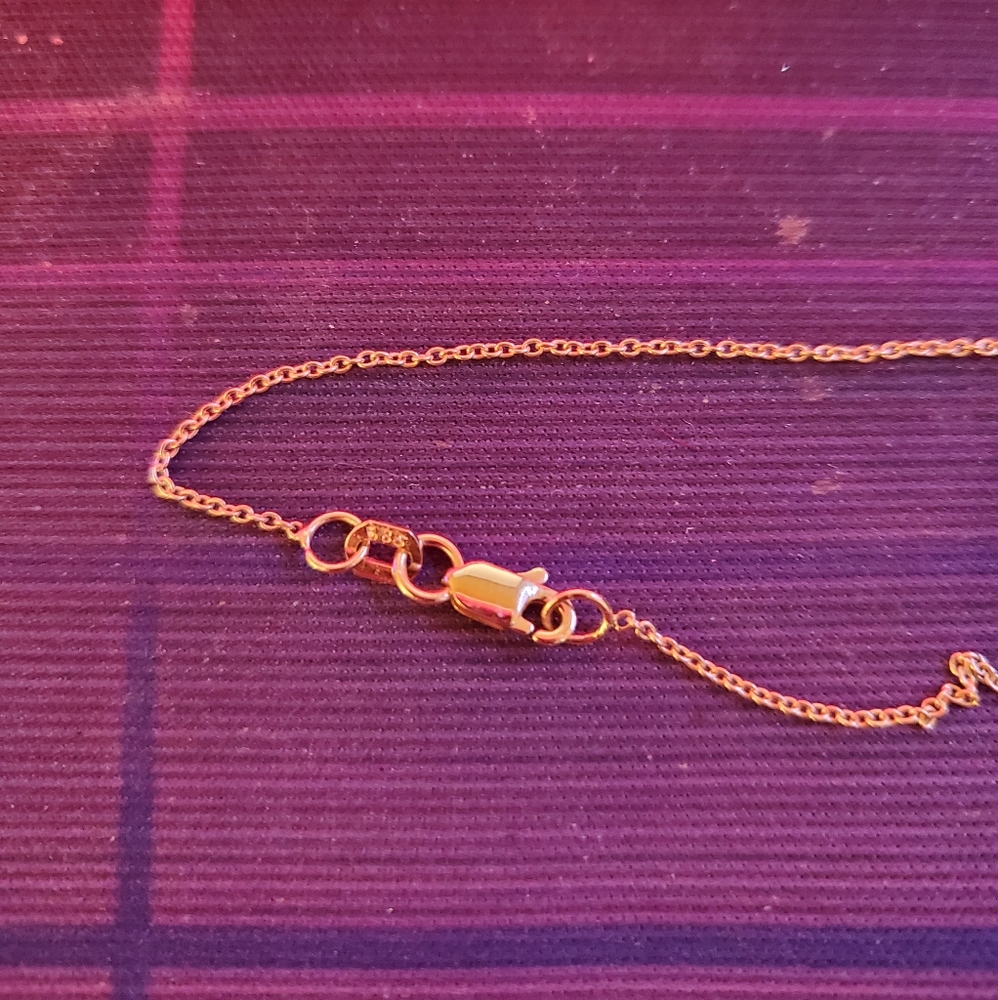 Dainty 14k Gold J Single Initial Necklace - Picture 3 of 3
